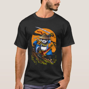 T-shirt Panda Bear Samurai Guerrier Ninja Animal
