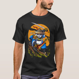 T-shirt Panda Bear Samurai Warrior Ninja Animal Kids Boys