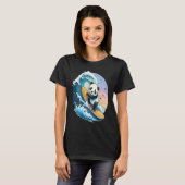 T-shirt Panda Bear Surfing the great Wave off Kanagawa (Devant entier)