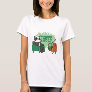 T-SHIRT PANDA BEAR WATCHING TV
