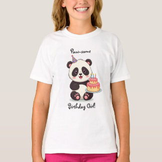 T-shirt Panda Birthday Girl Shirt