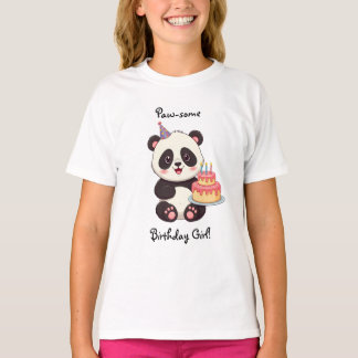 T-shirt Panda Birthday Girl Shirt