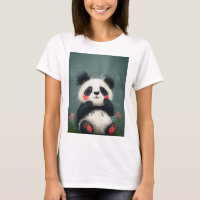 Panda Blushing mignon - Peinture numérique