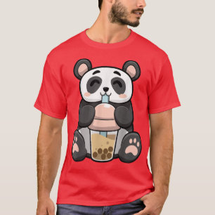 T-shirt Panda Boba Tea Buble Tea Anime Kawaii Panda