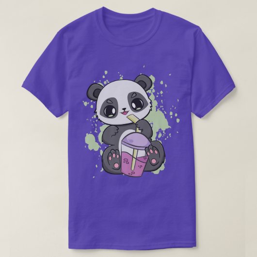T-shirt Panda Boire Boba Pour Bubble Tea Milk Kawaii Bea (Design devant)