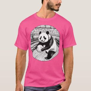 T-shirt Panda Bowler Joueur Drôle Bowler Pour Hommes