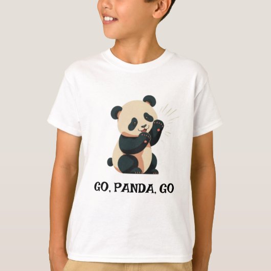 T-SHIRT PANDA CHEEERING (Devant)