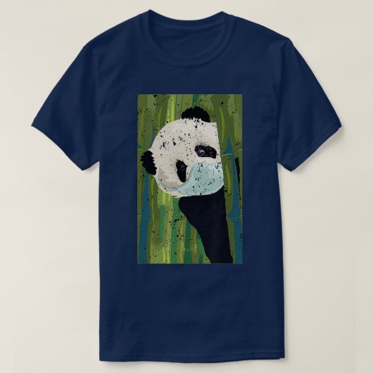 T-shirt Panda chemise masque visage Funny Quarantine Cadea (Design devant)