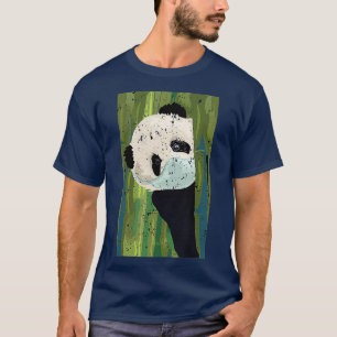 T-shirt Panda chemise masque visage Funny Quarantine Cadea