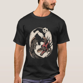 T-shirt Panda chevauchant le dragon chinois