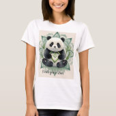 T-shirt Panda Chubby assis dans une pose de lotus Zen (Devant)