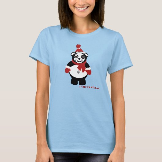 T-shirt panda claus (Devant)