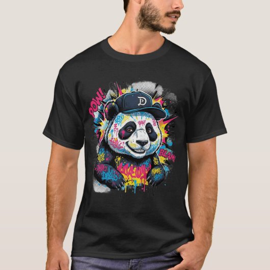 T-shirt Panda Coloré (Devant)