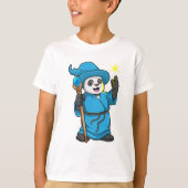 T-shirt Panda comme Assistant avec baguette magique (Devant)