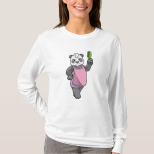 T-shirt Panda comme coiffeur avec peigne