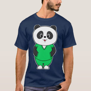 T-shirt Panda comme infirmière avec fumée