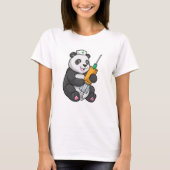 T-shirt Panda comme infirmière avec seringue (Devant)