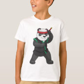 T-shirt Panda comme Ninja en costume (Devant)