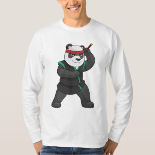 T-shirt Panda comme Ninja en costume
