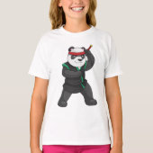 T-shirt Panda comme Ninja en costume (Devant)
