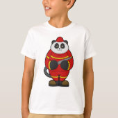 T-shirt Panda comme pompier avec tuyau (Devant)