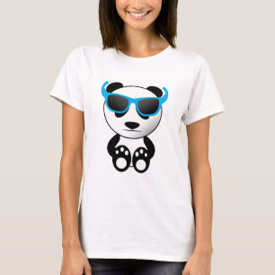 T-shirt Panda cool avec lunettes de soleil