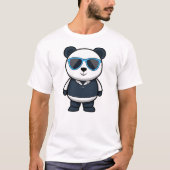 T-shirt Panda Cool avec lunettes de soleil, Panda de dessi (Devant)