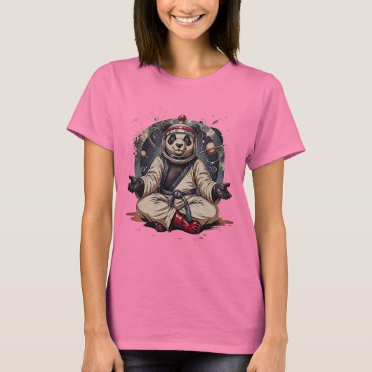 T-shirt Panda cosmique : Chaleur avant combat (Devant)