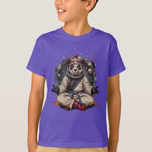 T-shirt Panda cosmique : Chaleur avant combat (Devant)