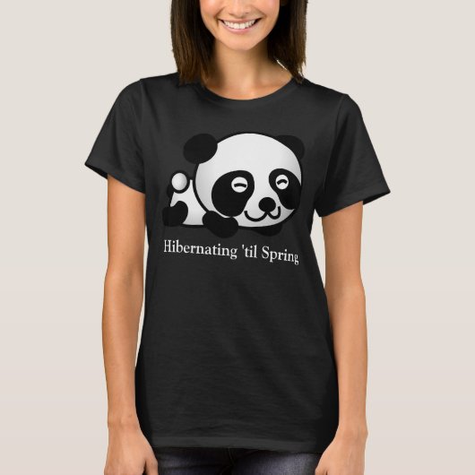 T-shirt Panda couché en hibernation (Devant)