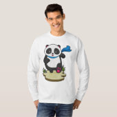 T-shirt Panda coureur avec Écarf (Devant entier)