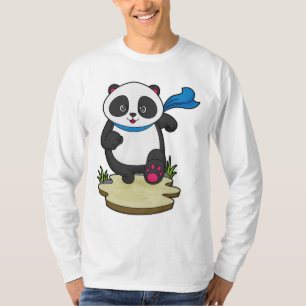 T-shirt Panda coureur avec Écarf