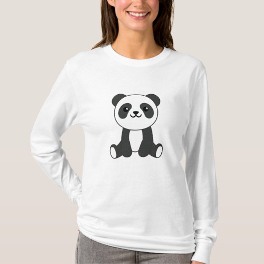 T-shirt Panda Cute Animaux Enfants Bébé Ours Pandas (Devant)