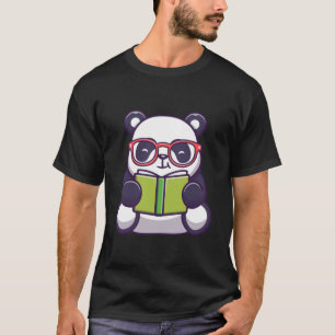 T-shirt Panda Cute Panda Lecture Caricature du livre