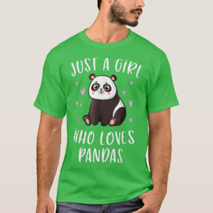 T-shirt Panda Cute Pour Les Filles Juste Une Fille Qui Aim
