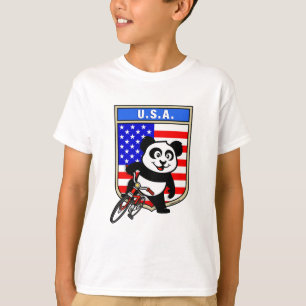 T-shirt Panda cycliste américain