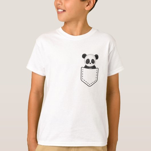 T-shirt Panda dans la poche (Devant)
