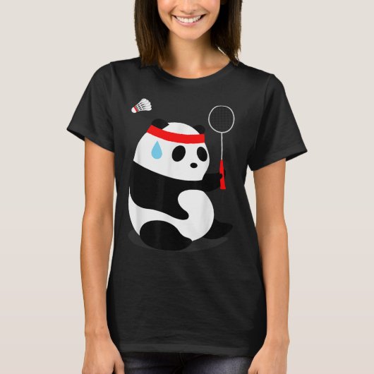 T-shirt Panda de badminton transpire Manqué (Devant)