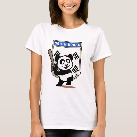 T-shirt Panda de baseball en Corée du Sud (Devant)
