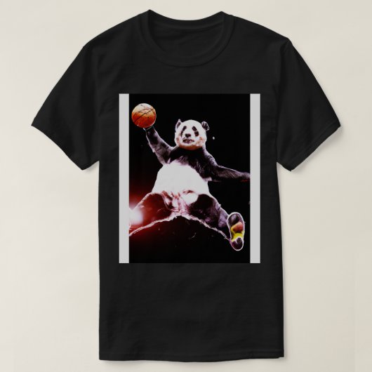 T-shirt Panda de basket-ball Dunk (Design devant)