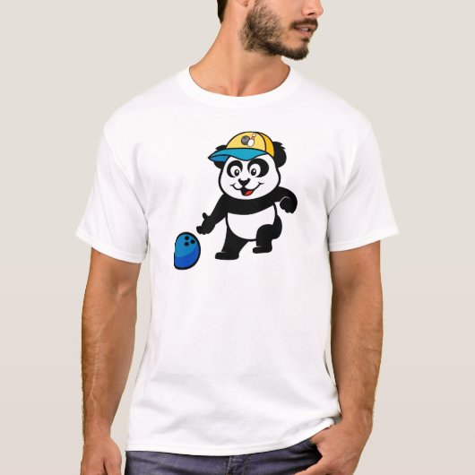 T-shirt Panda de bowling (Devant)