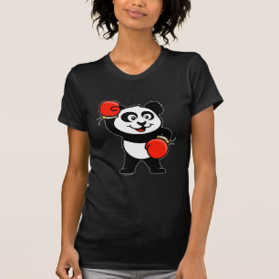 T-shirt Panda de boxe fine