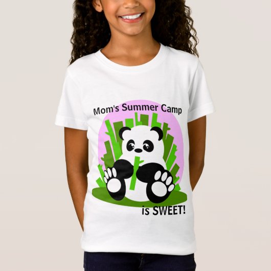 T-Shirt Panda de colonie des vacances de la maman (Devant)