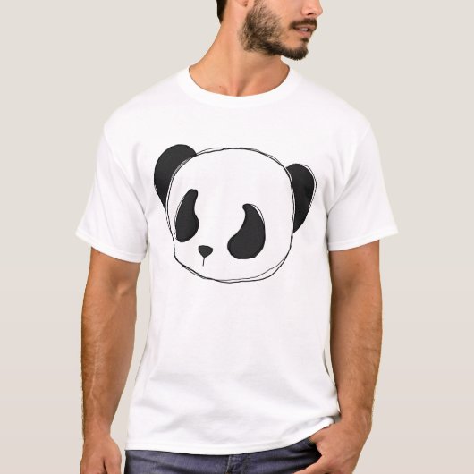 T-shirt panda de croquis (Devant)