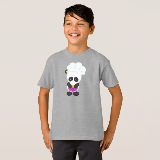 T-shirt Panda De cuisine, Panda De Cuisson, Panda Avec Tar (Devant entier)