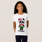 T-Shirt Panda de danse polynésienne - bébé de filles - (Devant entier)