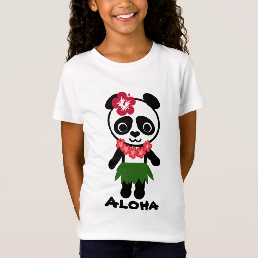 T-Shirt Panda de danse polynésienne - bébé de filles - (Devant)