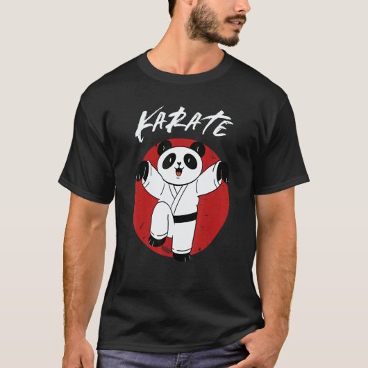 T-shirt Panda de karaté classique (Devant)