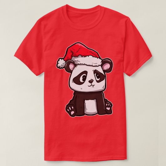 T-shirt Panda de Noël (Design devant)