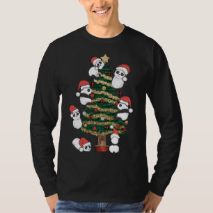 T-shirt Panda de Noël arbre de Noël Santa Hat Famille